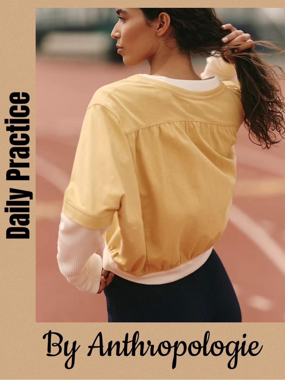 ☀️Anthropologie - Daily Practice Coin Toss Crop Top. Medium